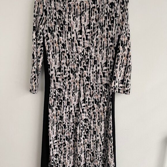 Lauren Ralph Lauren Black and White Midi Dress - Picture 3 of 3